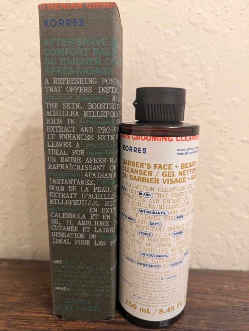 Korres Aftershave Barbers Comfort Balm, Barbers Face And Beard Cleanser New